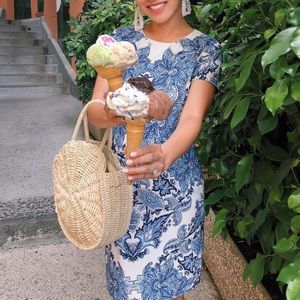 NWT Round Straw Handwoven Bag